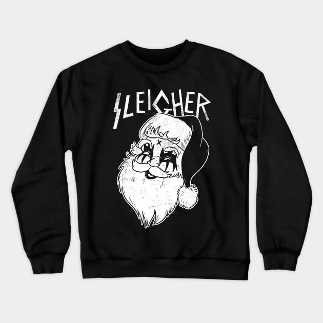 Sleigher Black Metal Santa Clause Crewneck Sweatshirt by APSketches